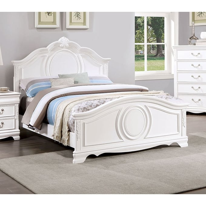 Furniture of America Alecia White Twin Bed FOA-CM7458WH-T-BED