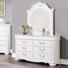 Furniture Of America Alecia White Dresser And Mirror