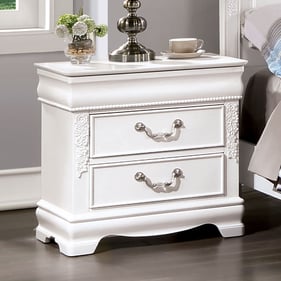 Furniture of America Alecia White USB Night Stand