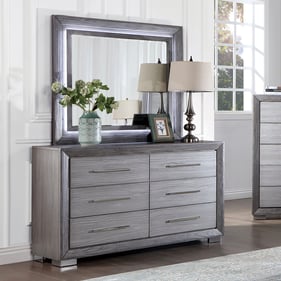 Furniture Of America Raiden Gray Dresser And Mirror