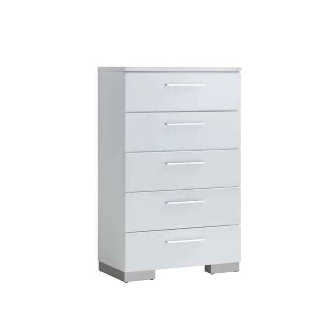 Furniture of America Christie White Gloss Chest FOA-CM7550C