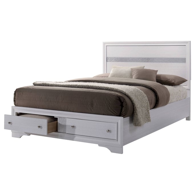 Furniture Of America Chrissy White Queen Drawer Bed FOA-CM7552Q-BED