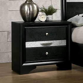 Furniture Of America Chrissy Black Night Stand