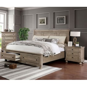 Furniture Of America Wells Gray 4pc Bedroom Set With Cal King Bed