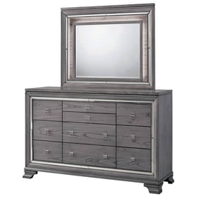 Furniture Of America Alanis Light Gray Dresser And Mirror