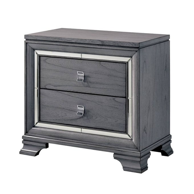 Furniture of America Alanis Light Gray Night Stand FOA-CM7579N