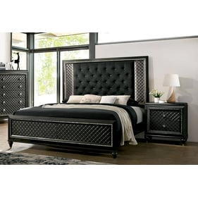 Furniture Of America Demetria Metallic Gray 2pc Bedroom Set With King Bed