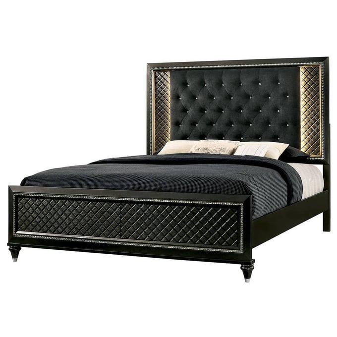 Furniture of America Demetria Metallic Gray King Bed FOA-CM7584EK-BED