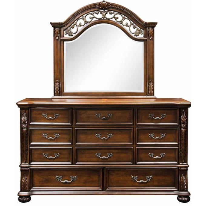 Furniture of America Arthur Dresser and Mirror FOA-CM7587-DRMR