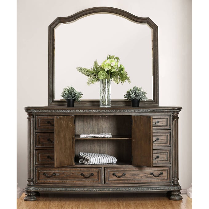 Furniture Of America Persephone Dresser and Mirror FOA-CM7661-DRMR