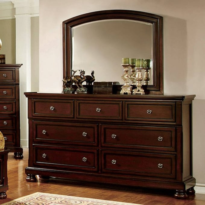 Furniture of America Northville Dresser and Mirror FOA-CM7682-DRMR