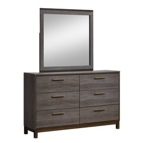 Furniture Of America Manvel Two Tone Antique Gray Dresser And Mirror