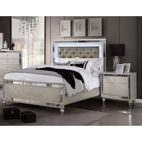 Furniture Of America Manar Silver 2pc Bedroom Set With Queen Bed