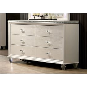 Furniture Of America Allie Pearl White Dresser