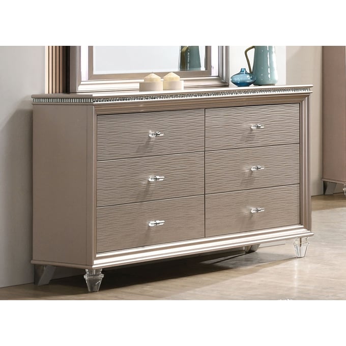 Furniture of America Allie Rose Gold Dresser FOA-CM7901RG-D