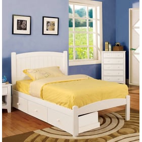 Furniture of America Caren White Twin Drawer Bed