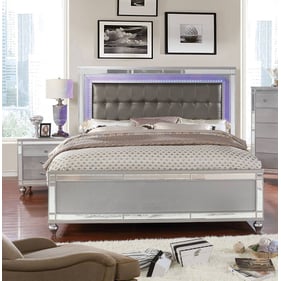 Furniture Of America Brachium Silver 2pc Bedroom Set with Queen Bed