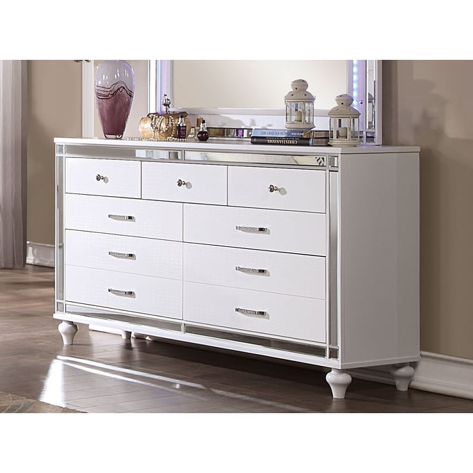 Furniture of America Brachium White Dresser FOA-CM7977WH-D