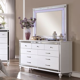 Furniture Of America Brachium White Dresser And Mirror