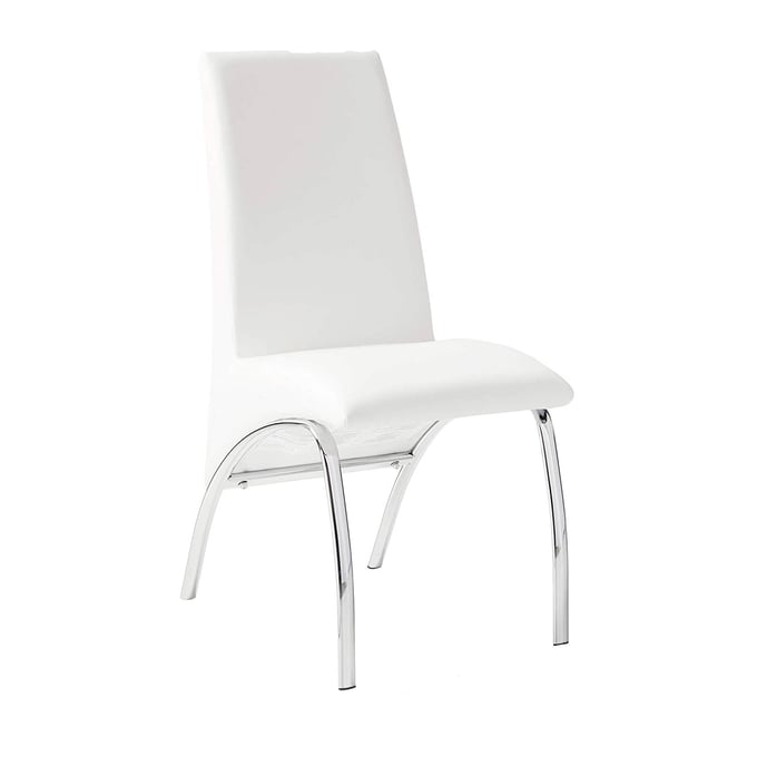 2 Furniture of America Glenview White Side Chairs FOA-CM8370WH-SC-2PK