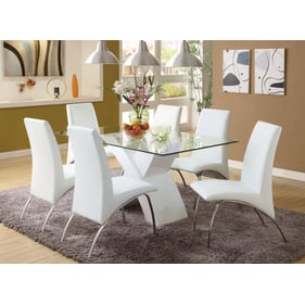 Furniture of America Wailoa White 7pc Dining Room Set