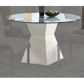 Furniture of America Mauna White Round Dining Table