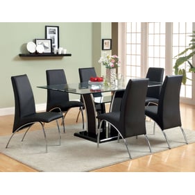 Furniture of America Glenview Black 7pc Dining Room Set