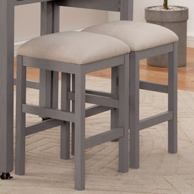 2 Furniture of America Whitehall Light Gray Beige Counter Height Stools