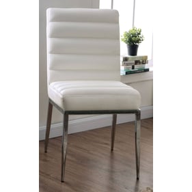 2 Furniture of America Cilegon White Side Chairs