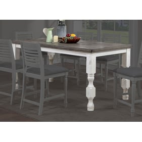 Furniture of America Calabria Antique White Gray Counter Table