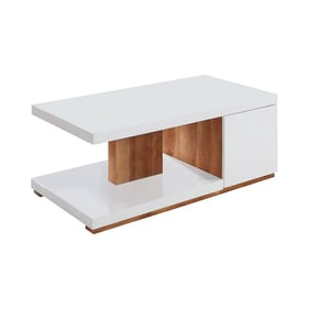 Furniture of America Moa White Natural Tone Coffee Table