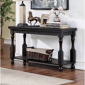 Furniture of America Calandra Antique Black Sofa Table