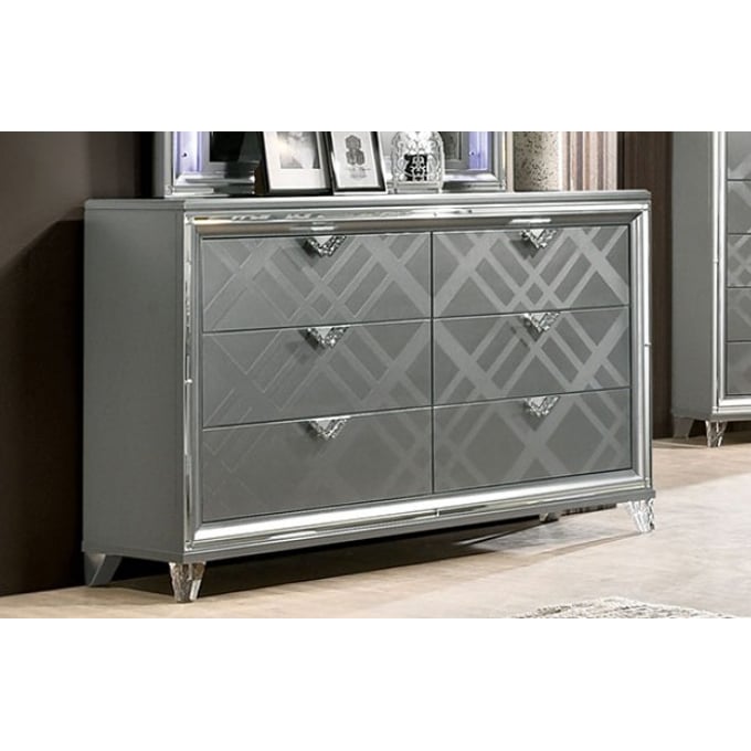 Furniture Of America Emmeline Silver Dresser FOA-7147D