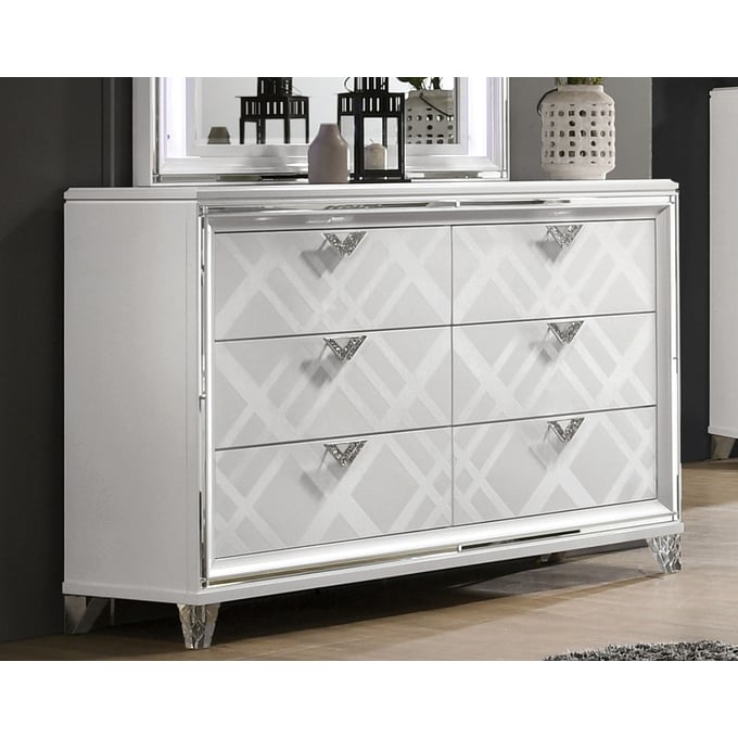 Furniture of America Emmeline White Dresser FOA-7147WH-D