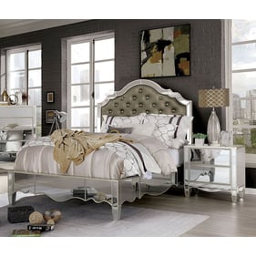 Furniture Of America Eliora Silver 4pc Bedroom Set With Queen Bed