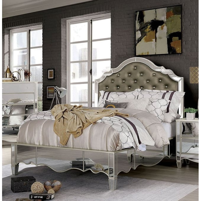 Furniture Of America Eliora Silver Cal King Bed FOA-FOA7890CK-BED