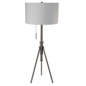 Furniture of America Zaya Brushed Steel Floor Lamp