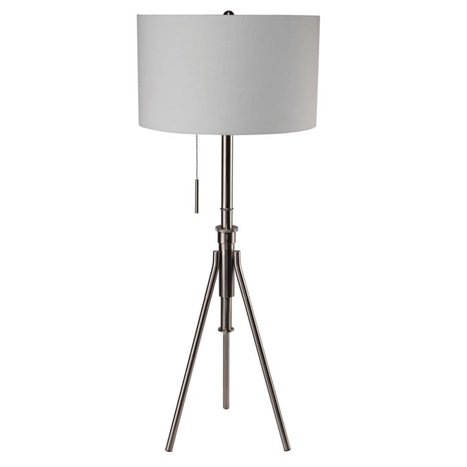 Furniture of America Zaya Brushed Steel Floor Lamp FOA-L731171F-SV