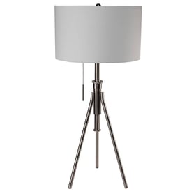 Furniture of America Zaya Brushed Steel Table Lamp