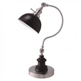 Furniture of America Briar Stain Nickel Table Lamp