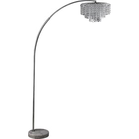 Furniture of America Julie Crystal Chrome 62 Inch Arch Lamp