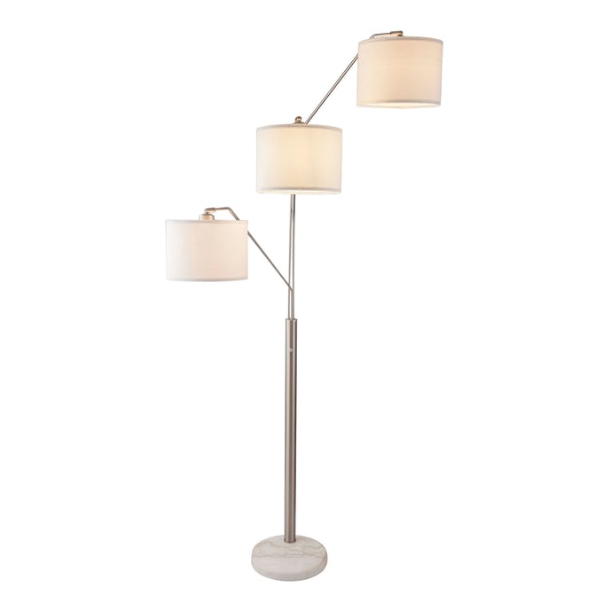 Furniture of America Iyanna Silver Beige Arch Lamp FOA-L76949SN