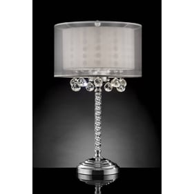 Furniture of America Lila Silver Table Lamp