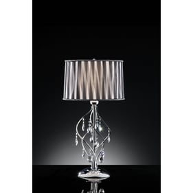 Furniture of America Arya Black Hanging Crystal Table Lamp