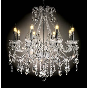 Furniture of America Jen Clear Hanging Crystal Ceiling Lamp