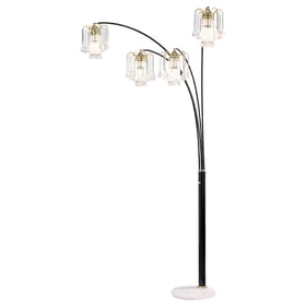 Furniture of America Elouise Black Gold Arch Lamp