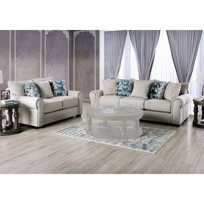 Furniture Of America Laredo Beige 2pc Living Room Set FOA-SM1215-LR-S1