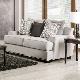 Furniture of America Picotee Light Gray Black Loveseat