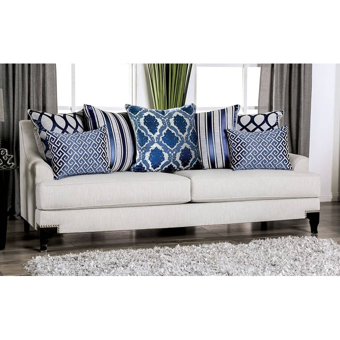 Furniture of America Sisseton Light Gray Sofa FOA-SM2207-SF