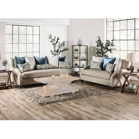 Furniture Of America Catarina Beige Teal 2pc Living Room Set